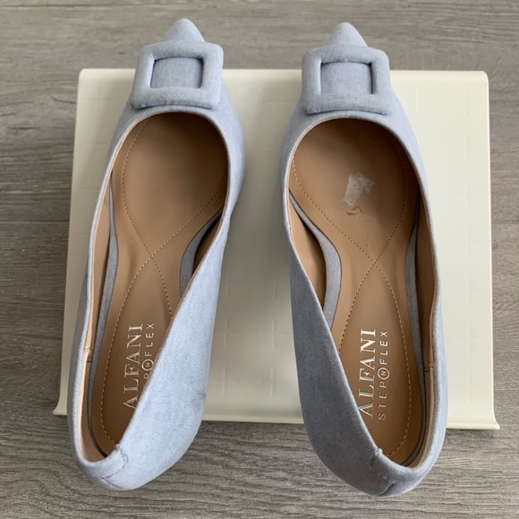 Alfani Jerison Womens Faux Suede Light Blue Comfort Pumps in Size 6M - Picture 4 of 14